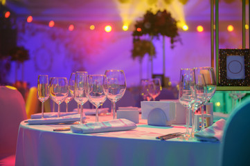 Wedding reception banquet party table