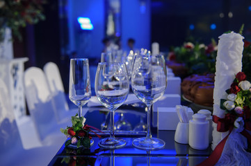 Wedding reception banquet party table