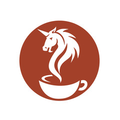 Unicorn Head Coffee Smoke Cup Retro