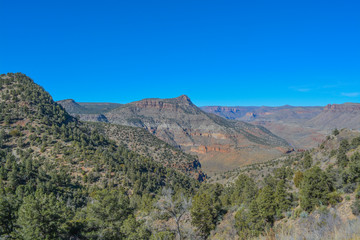 Fototapeta na wymiar Scenic Beauty of Salt River Canyon in Gila County, Tonto National Forest, Arizona USA