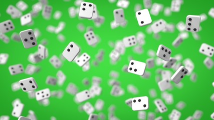 braille alphabet on green background. 3d illustration