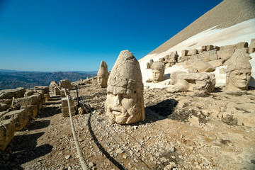 Malatya, Adıyaman / Turkey Mount Nemrut who reigned slopes Commagene King I. tomb of Antiochus...