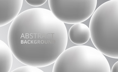 3D white silver sphere ball. abstract background concept.