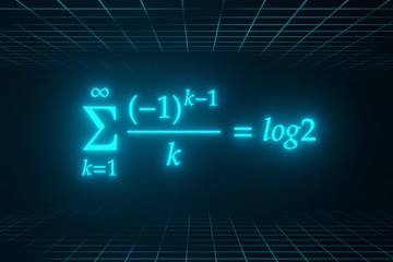 Formula of Mercator series in cyber space with grid