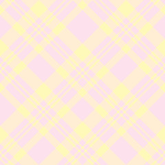Seamless pattern in gentle light pink and yellow colors for plaid, fabric, textile, clothes, tablecloth and other things. Vector image. 2