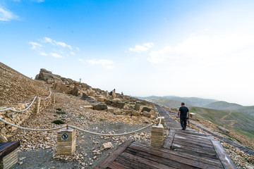 Malatya, Adıyaman / Turkey Mount Nemrut who reigned slopes Commagene King I. tomb of Antiochus...