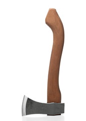 Camping hatchet, ax for bushcraft isolated on white background
