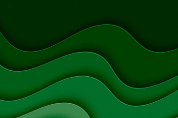 Abstract curve waves line. Layout  paper cut illustration. Abstract wavy paper cut banner.