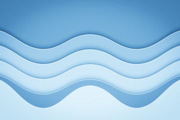 Abstract curve waves line. Layout  paper cut illustration. Abstract wavy paper cut banner.