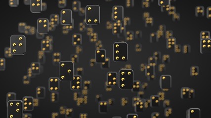 braille alphabet on dark background. 3d illustration