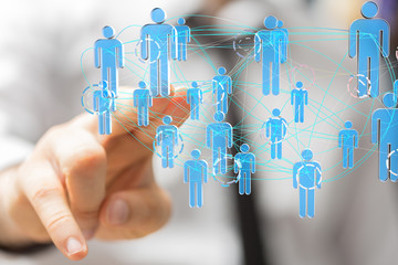 conceptual image with social connection