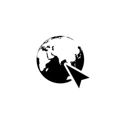 World wide web concept globe icon. Planet web symbol