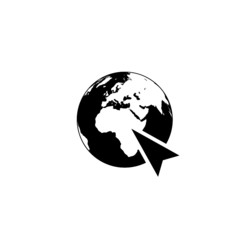 Fototapeta premium World wide web concept globe icon. Planet web symbol