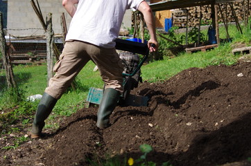 jardinage et travail de la terre - motoculteur