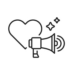 LGBT propaganda black color line icon. Lesbian, Gay, Bisexual, Transgender. Rainbow power concept. Pride, rights and tolerance. Sign for web page, mobile app, social media, logo.