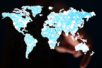 Fototapeta na wymiar global network and data exchanges