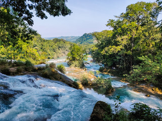 Blue River Agua Azul in Mexico