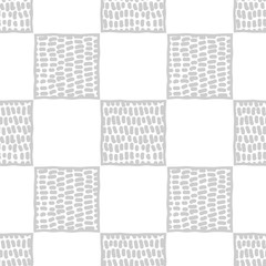 Geometric shapes from points. Ethnic boho ornament. Seamless pattern. Tribal motif. Vector illustration for web design or print.