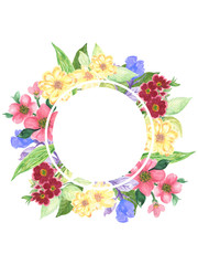 Tropical Blossom plant watercolor colorful and pastel for holiday birthday wedding party wreath bouquet for invitation card traditional flower and plants