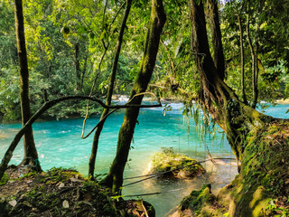 Blue River Agua Azul in Mexico