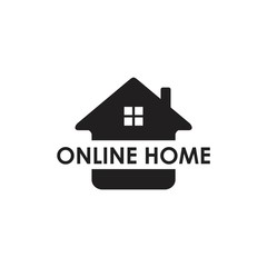 Online Home Logo Simple and Templates Vector
