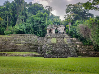 Mayan temple in Palenque, Mexico