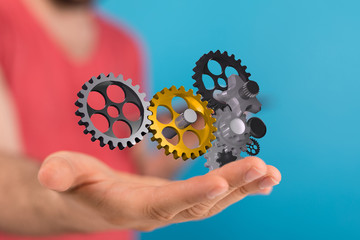 gear Technology setting concept background.
