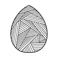 Vector easter egg. Vector easter illustration. Ornament egg