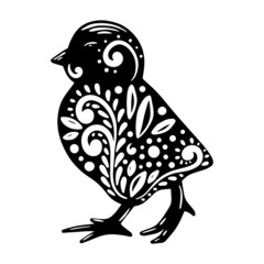 Vector chicken. Easter vector illustration. Ornament chicken