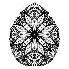 Vector easter egg. Vector easter illustration. Mandala egg