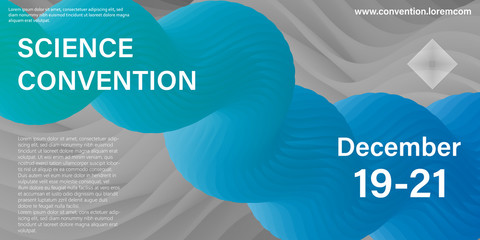 Conference. Fluid flow. Cover design.Vector.