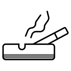 Smoke cigarette icon vector photo