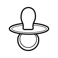 Baby pacifier vector icon illustration