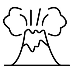 Volcano glyph icon vector illustration