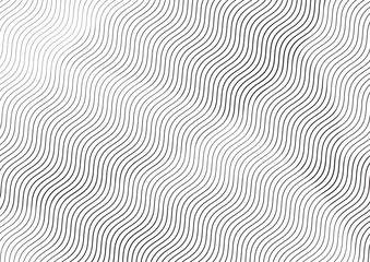 Abstract background with lines of variable thickness. Halftone effect line pattern.  Grunge wave pop art texture for poster, banner, sites, business cards, cover, postcard, design, labels, stickers