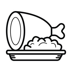 Meat icon vector illustrator photo