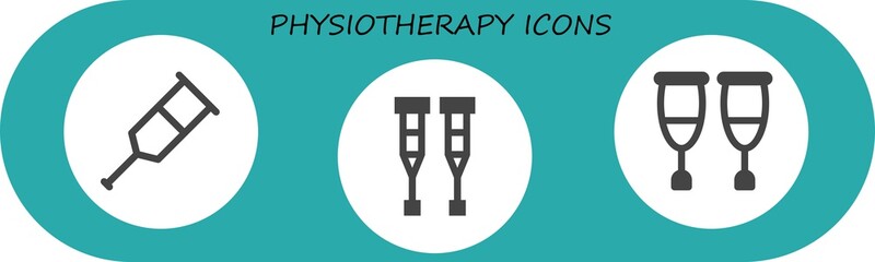 physiotherapy icon set