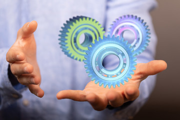 Gear With Success Concept digital.