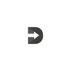 D logo initial letter design template.
