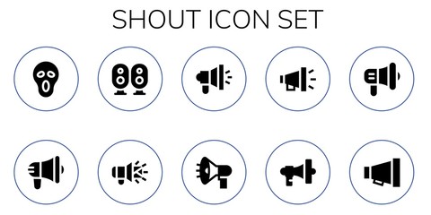 shout icon set