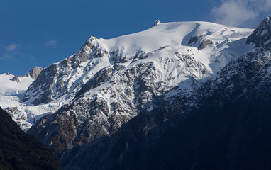 Fototapeta na wymiar Franz Josef glacier. Moutains snow. New Zealand
