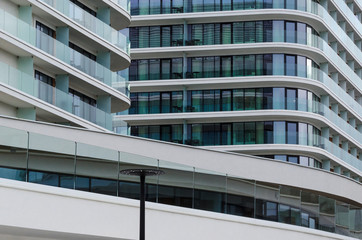 Fototapeta premium UTILITY BUILDING - Modern style of architecture of hotels, office buildings, apartment buildings