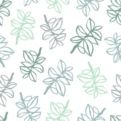 Seamless pattern with hand drawn branches.
