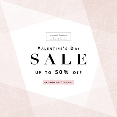 chic valentine's day banner template for social media or stationery design