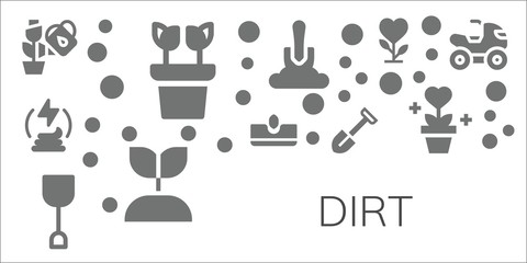 dirt icon set