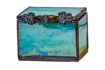 beautiful little box of stained glass o