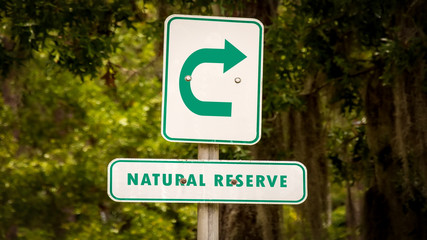 Street Sign to NATURAL RESERVE