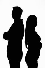 Dark images of two young men looked into the frame