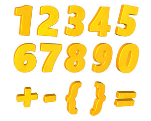 numbers, 3d, alpha, colorfull, white, letters, alphabet