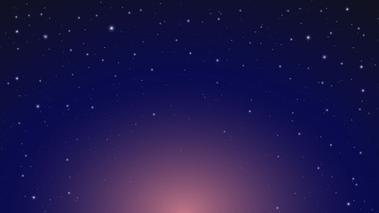 Obraz premium Stars In Night Sky, Vector Illustration